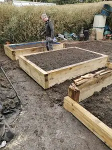 Raised Bed Planter With Railway Sleepers