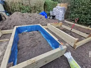 Raised Bed Planter With Railway Sleepers
