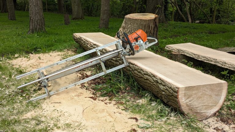 Cutting planks of wood from logs